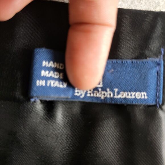 Polo Ralph Lauren Vintage Houndstooth Tuxedo Silk Cummerbund Black White S/M - Picture 9 of 9